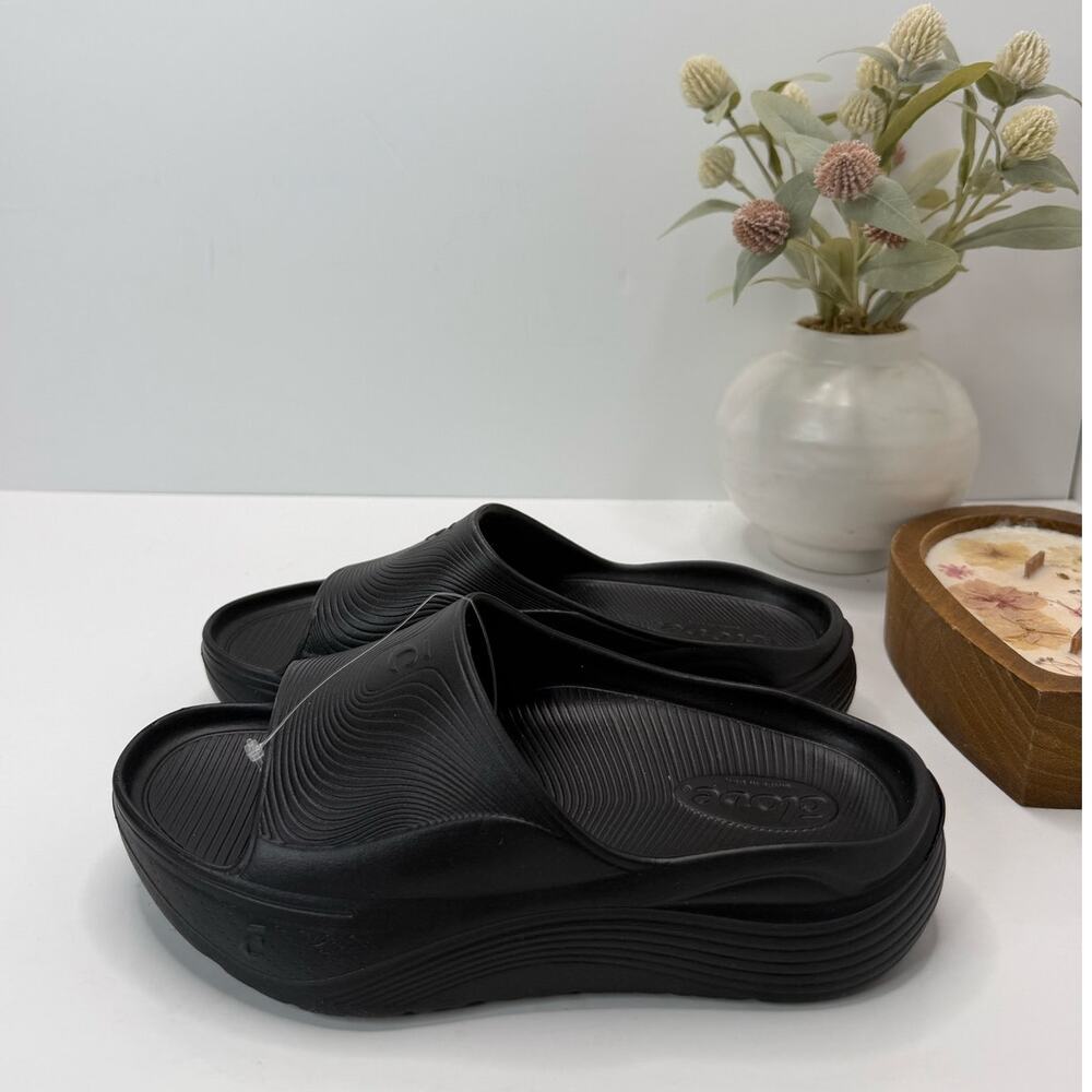 Clove Supercush Recovery Slide Comfort Lightweight Black Women 7/Men 6 NWOB